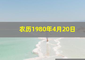 农历1980年4月20日