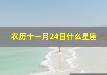 农历十一月24日什么星座