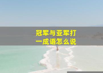 冠军与亚军打一成语怎么说