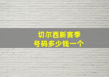 切尔西新赛季号码多少钱一个