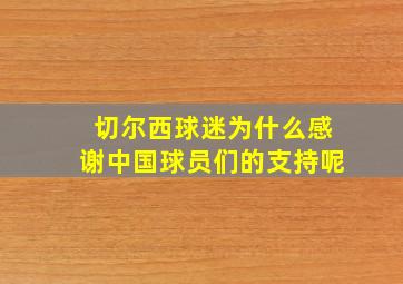 切尔西球迷为什么感谢中国球员们的支持呢