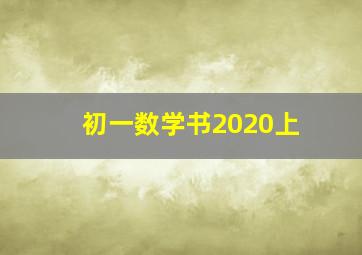 初一数学书2020上