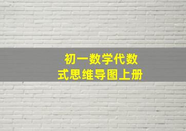 初一数学代数式思维导图上册