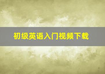 初级英语入门视频下载