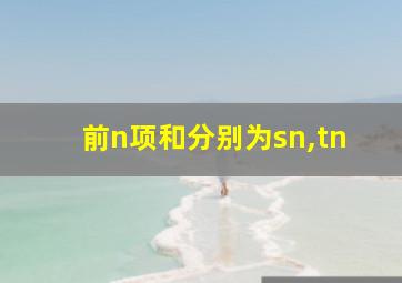 前n项和分别为sn,tn