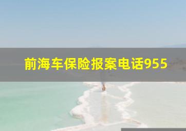 前海车保险报案电话955