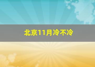 北京11月冷不冷