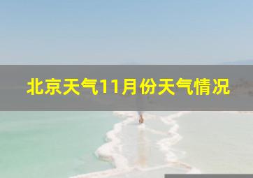 北京天气11月份天气情况