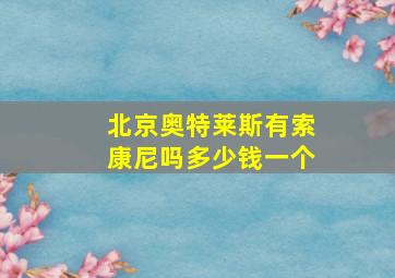 北京奥特莱斯有索康尼吗多少钱一个