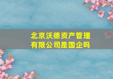 北京沃德资产管理有限公司是国企吗