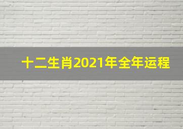 十二生肖2021年全年运程