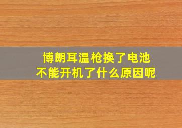 博朗耳温枪换了电池不能开机了什么原因呢