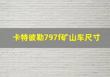 卡特彼勒797f矿山车尺寸