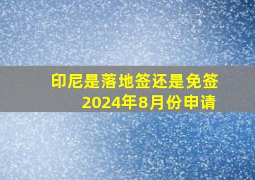 印尼是落地签还是免签2024年8月份申请