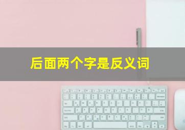 后面两个字是反义词