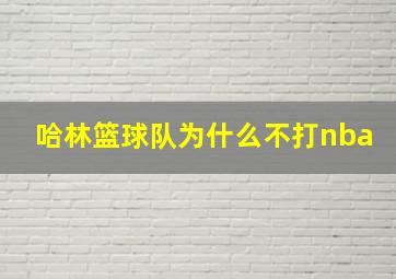 哈林篮球队为什么不打nba