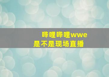 哔哩哔哩wwe是不是现场直播