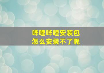 哔哩哔哩安装包怎么安装不了呢