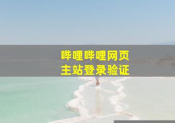 哔哩哔哩网页主站登录验证