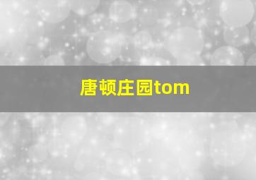 唐顿庄园tom