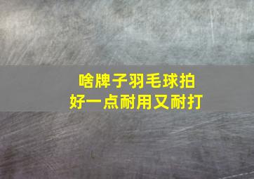 啥牌子羽毛球拍好一点耐用又耐打