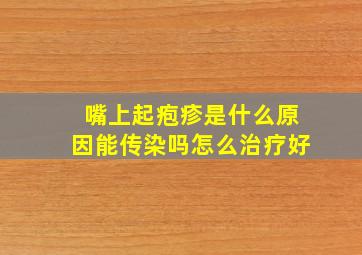 嘴上起疱疹是什么原因能传染吗怎么治疗好