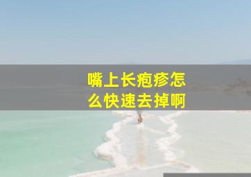 嘴上长疱疹怎么快速去掉啊