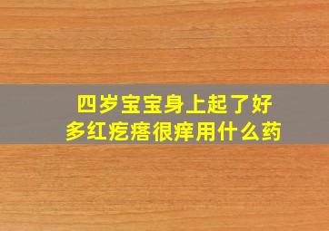 四岁宝宝身上起了好多红疙瘩很痒用什么药