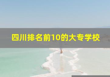 四川排名前10的大专学校