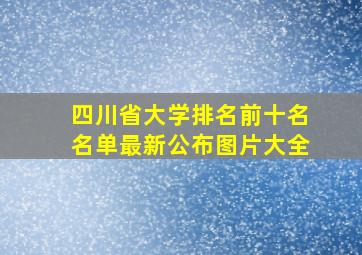 四川省大学排名前十名名单最新公布图片大全