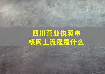 四川营业执照审核网上流程是什么