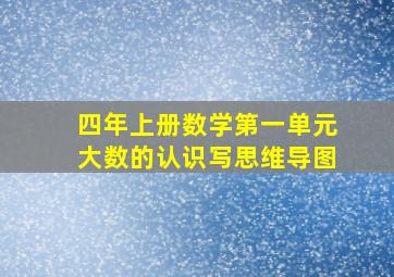 四年上册数学第一单元大数的认识写思维导图