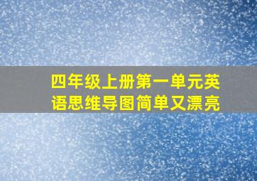 四年级上册第一单元英语思维导图简单又漂亮