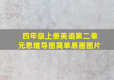 四年级上册英语第二单元思维导图简单易画图片