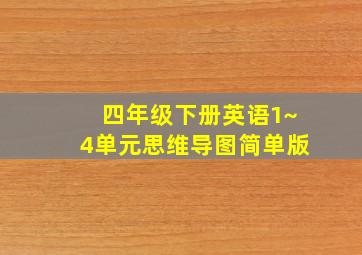 四年级下册英语1~4单元思维导图简单版