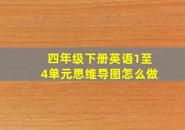 四年级下册英语1至4单元思维导图怎么做