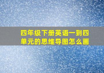 四年级下册英语一到四单元的思维导图怎么画