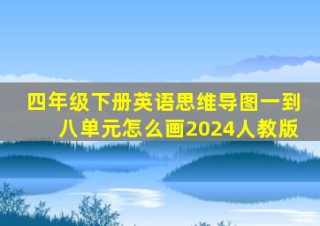 四年级下册英语思维导图一到八单元怎么画2024人教版