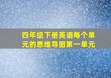 四年级下册英语每个单元的思维导图第一单元