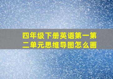 四年级下册英语第一第二单元思维导图怎么画