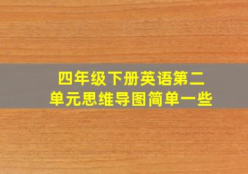 四年级下册英语第二单元思维导图简单一些