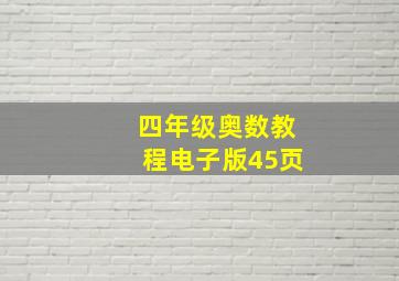 四年级奥数教程电子版45页