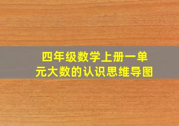 四年级数学上册一单元大数的认识思维导图