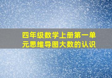 四年级数学上册第一单元思维导图大数的认识