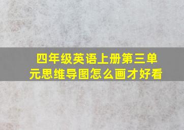 四年级英语上册第三单元思维导图怎么画才好看