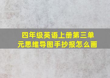 四年级英语上册第三单元思维导图手抄报怎么画