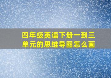 四年级英语下册一到三单元的思维导图怎么画