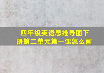 四年级英语思维导图下册第二单元第一课怎么画