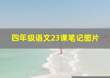 四年级语文23课笔记图片