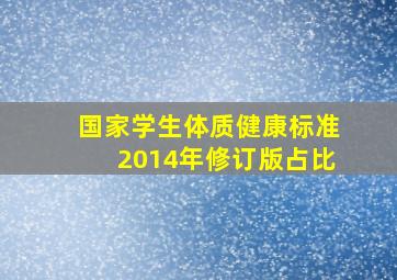 国家学生体质健康标准2014年修订版占比